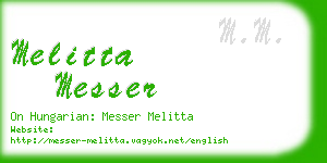 melitta messer business card